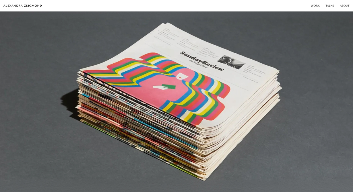 Portfolio website for Alexandra Zsigmond