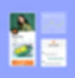 Thumbnails of website features, including a coupon, a graph of total clicks, live chat, and mobile browsing in bright tones.
