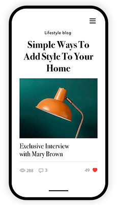 Images of how a blog will look